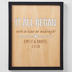 Where It All Began Engraved Wood Framed Art